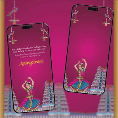 Arangetram Ceremony Invitation Video | Elegant Digital Invite | AI-1255