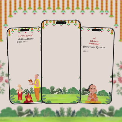 Thread Ceremony Invitation Video | Upanayanam Digital Invite | AI-1043