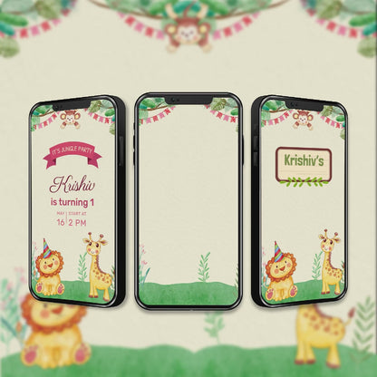 Birthday Invitation Video | Zoo Theme | AI-1055