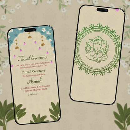 Thread Ceremony Invitation Video | Elegant Digital Invite | AI-1046