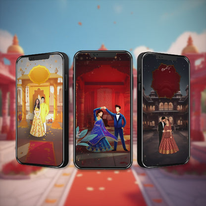 Digital Wedding Invitation Video | Personalized| AI-1274