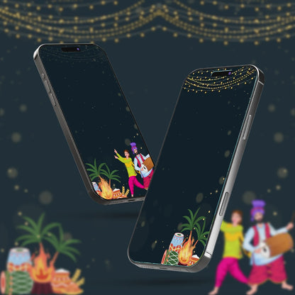 Lohri Celebration Invitation Video | Black Theme |  AI-1195