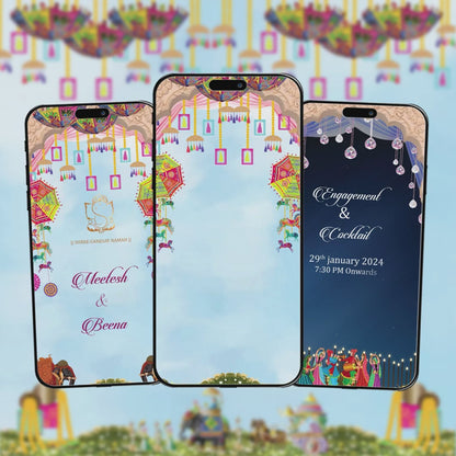 Digital Wedding Invitation Video | Luxury wedding invite | AI-1344