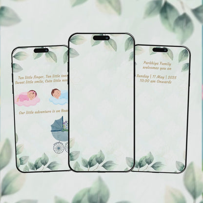 Baby Shower Invitation Video | Whimsical & Elegant | AI-1492