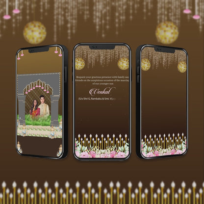 South Indian Wedding Invitation Video | Elegant & Animated| AI-1151