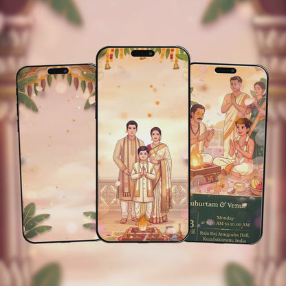 Thread Ceremony Invitation Video | Digital Video Invitation | AI-1540
