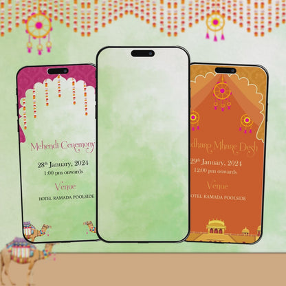 Rajasthani Wedding Invitation Video | Editable | AI-1225