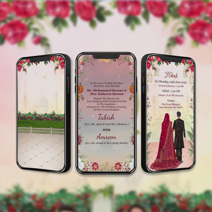 Muslim Wedding Invitation Video | Wedding Video Invitation | AI-1554
