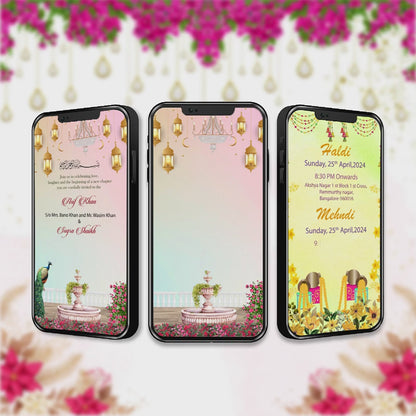 Muslim Wedding Invitation Video | Personalized Theme | AI-1129