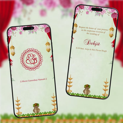 Marathi Wedding Invitation Video | Elegant |  AI-1251