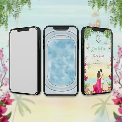Save The Date Invitation Video & Days to Go Invites | Floral  | AI-1434