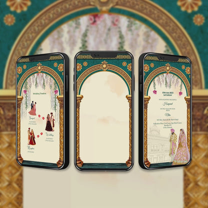 Sikh Wedding Invitation Video | Theme for Eternal Love | AI-1321