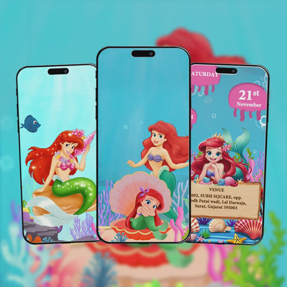 Mermaid Theme Birthday Invitation Video | Tailing tales of the ocean's whispers 🐟 | AI-1522