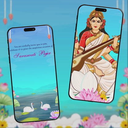 Saraswati Puja Invtation Video | Saraswati Mata | AI-1273