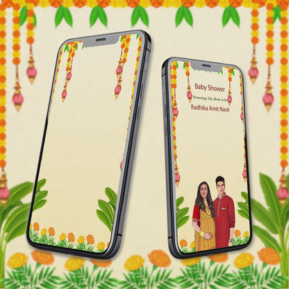 Baby Shower Invitation Video | Hindu Style | AI-1462