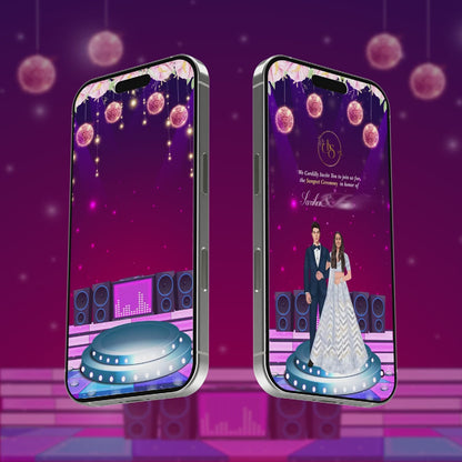 Sangeet Ceremony Invitation Video | Pink Theme | AI-1207