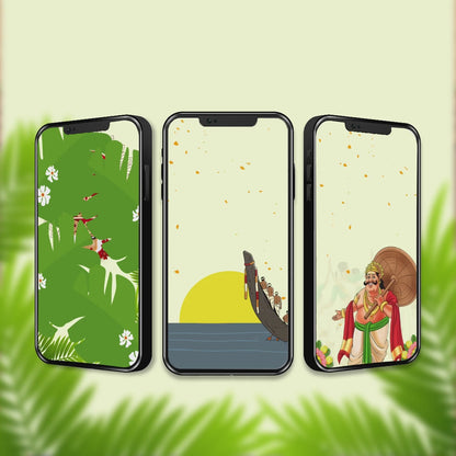 Elegant Onam Ashanshakal digital invite for celebrations