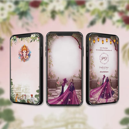 Save The Date Invitation Video & Days to Go Invites | Elegant | AI-1315