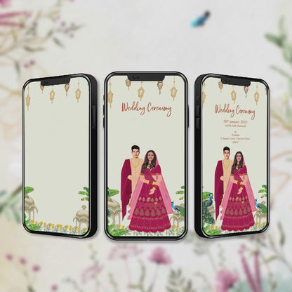 Digital Wedding Invitation Video | Bold Regal Theme | AI-1348