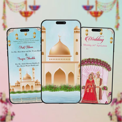 Muslim Wedding Invitation Video | Haldi-Themed | AI-1131