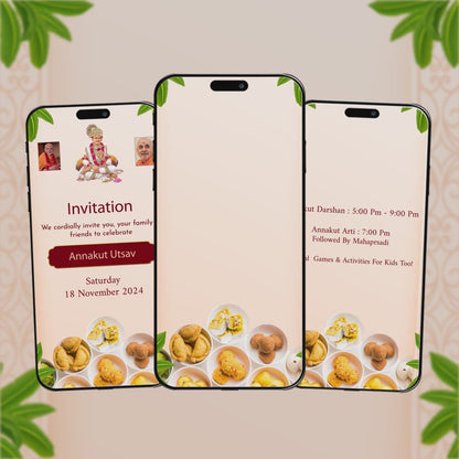Annakut Utsav Invitation Video | Govardhan Puja | AI-1374