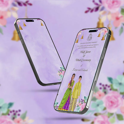 Half Saree Invitation Video | Dhoti Ceremony Invitation Video | AI-1531