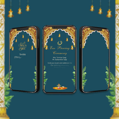 Ear Piercing Ceremony Invitation Video | Sacred Ritual | AI-1097