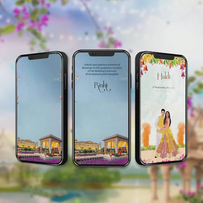 Digital Wedding Invitation Video | Traditional  Invite | AI-1392