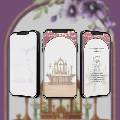 Save The Date Invitation Video & Days to Go Invites | Classic Christian | AI-1383
