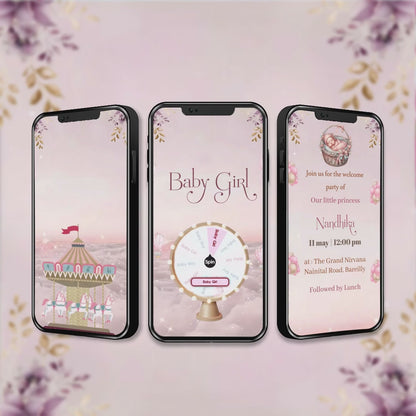 Baby Birth Announcement Invitation Video | Unique | AI-1328