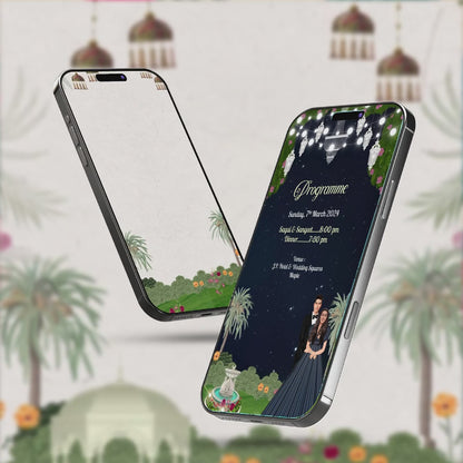 Digital Wedding Invitation Video | Nature-Inspired| AI-1377