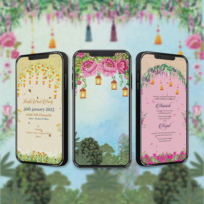 Digital Wedding Invitation Video | Custom Color | AI-1343