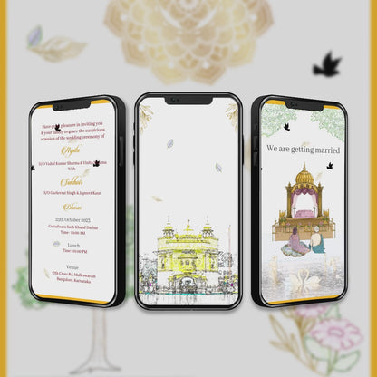 Sikh Wedding Invitation Video | Exquisitely Crafted | AI-1166